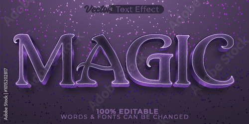 Magic Vector Text Effect Editable Alphabet Energy Wizard