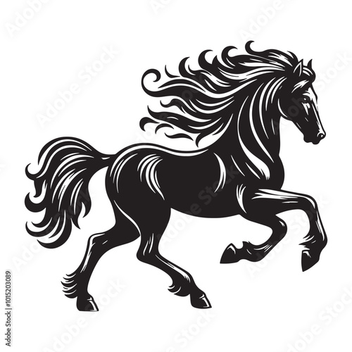 horse Silhouette Vector Illustration