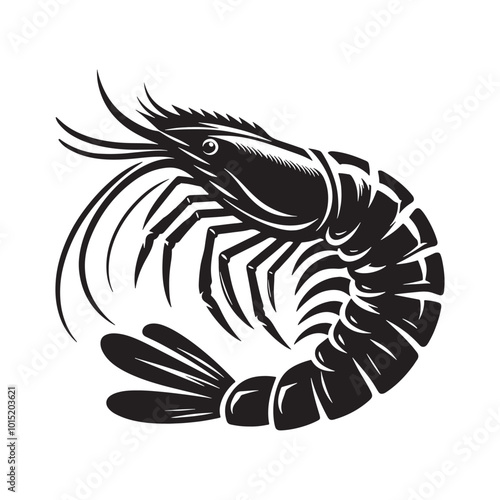 Wallpaper Mural Shrimp icon, illustration, Vector on white background. Torontodigital.ca