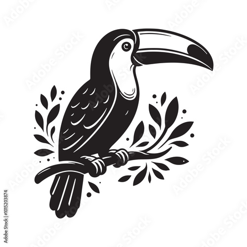 Toucan Silhouette Vector Illustration