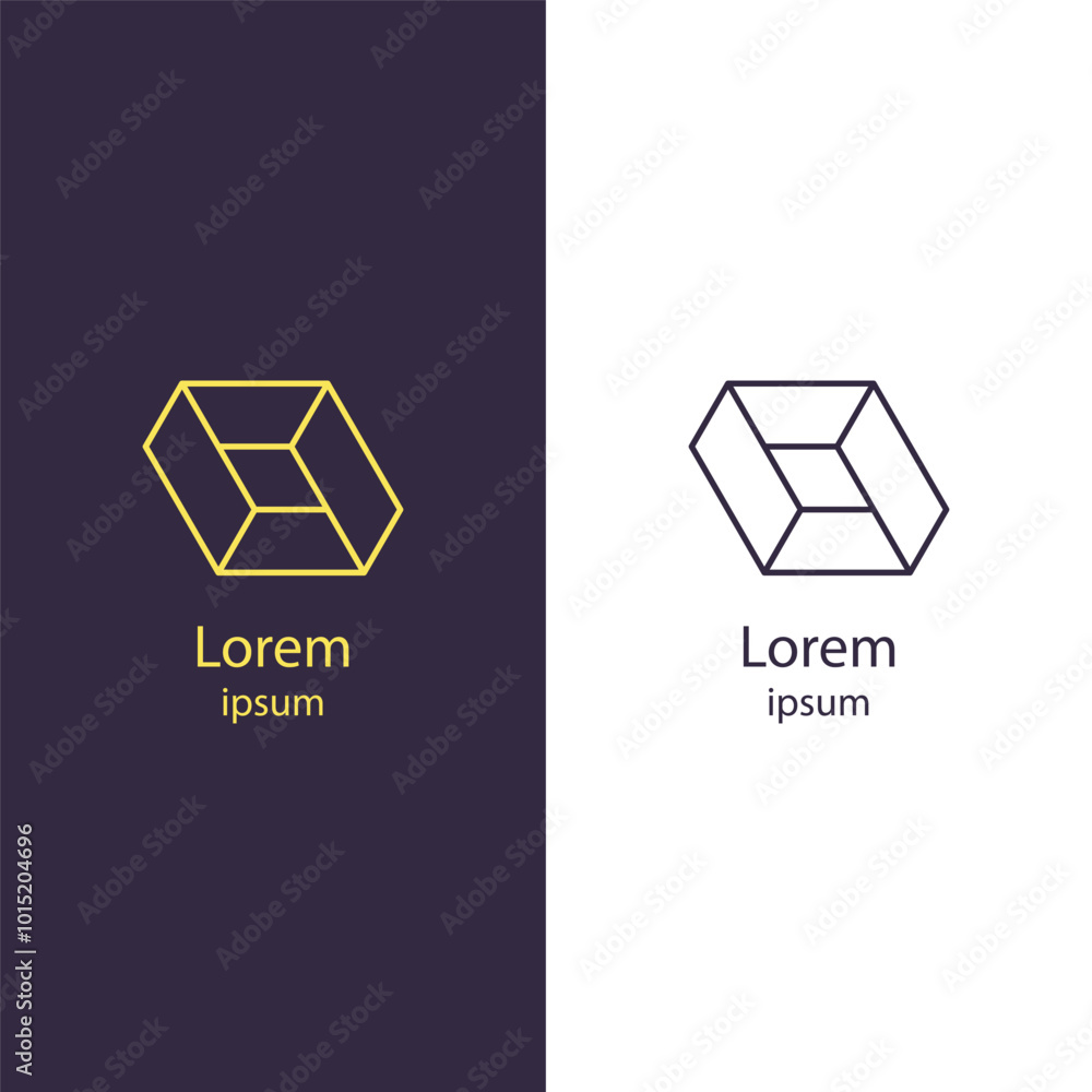 A sleek and modern logo featuring a hexagonal cube design. Ideal for branding in technology, construction, or architectural companies. A sleek and modern logo featuring a hexagonal cube design. Ideal for branding in technology, construction, or architectural companies.
