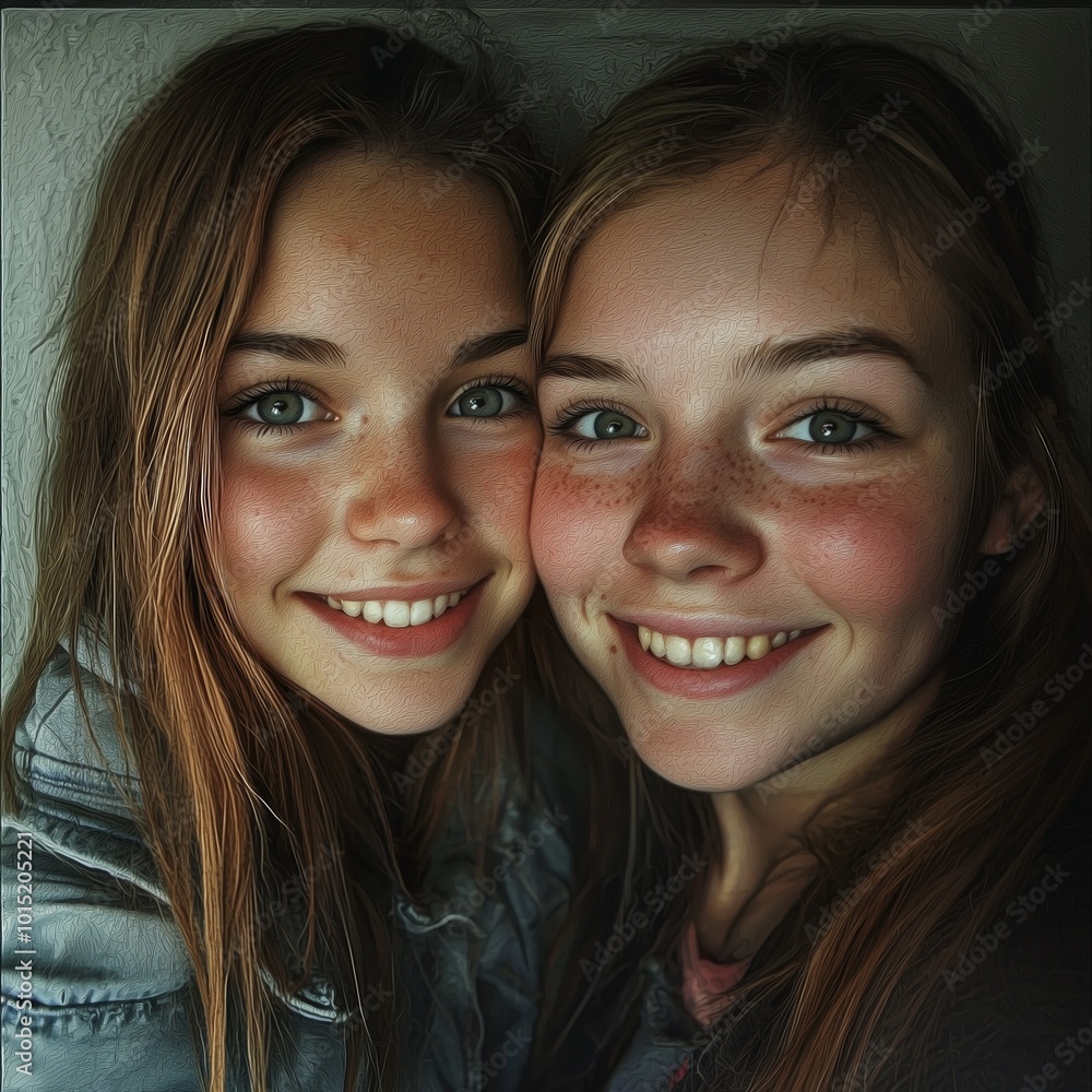 Teenagers do selfie. Teenagers do selfie.