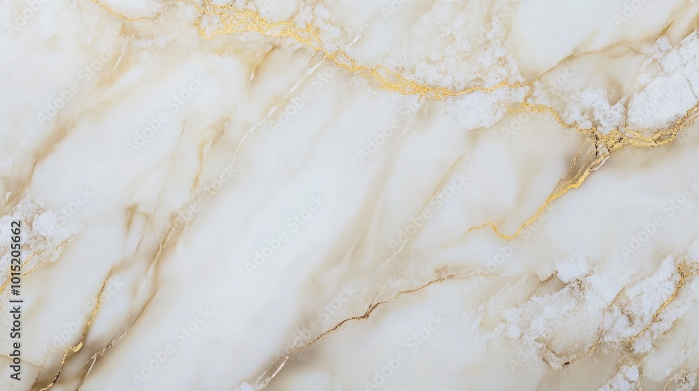 Naklejka premium This elegant marble surface features a beautiful mix of cream and gold hues, highlighting its refined texture and natural beauty ideal for countertops or flooring in upscale settings
