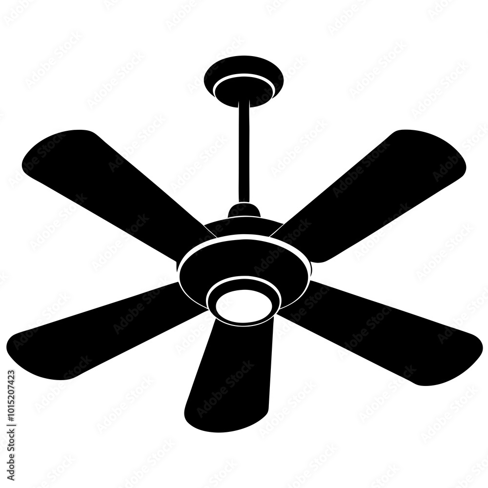 Ceiling fan silhouette vector illustration design Ceiling fan silhouette vector illustration design