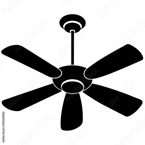 Ceiling fan silhouette vector illustration design