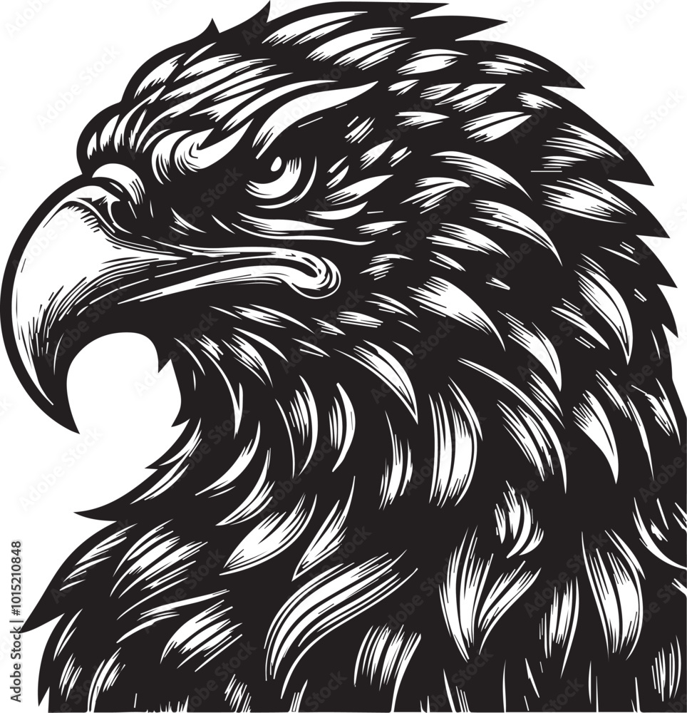 Eagle vector and Eagle emblem black on white Eagle vector and Eagle emblem black on white