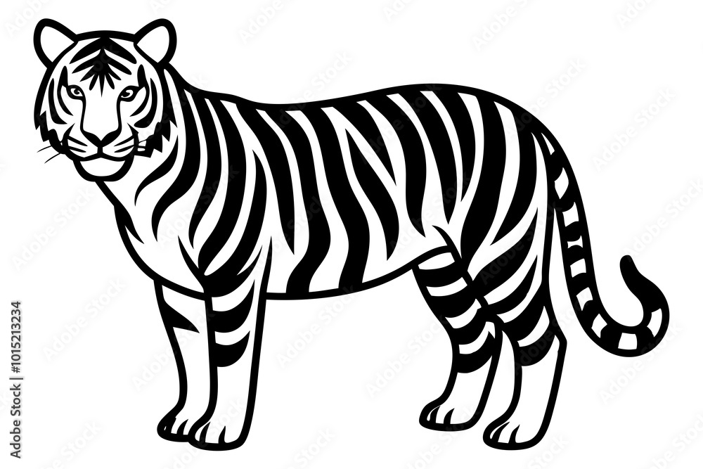 Obraz premium tiger vector illustration