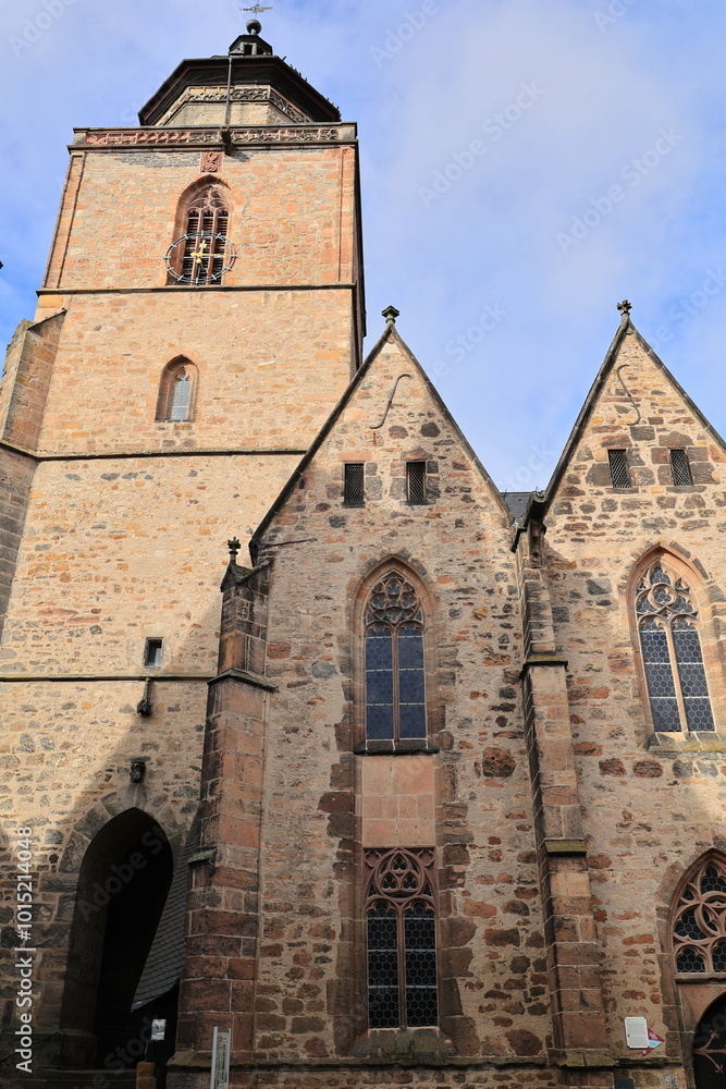 Historische Kirche in der Altstadt von Alsfeld in Hessen Historische Kirche in der Altstadt von Alsfeld in Hessen