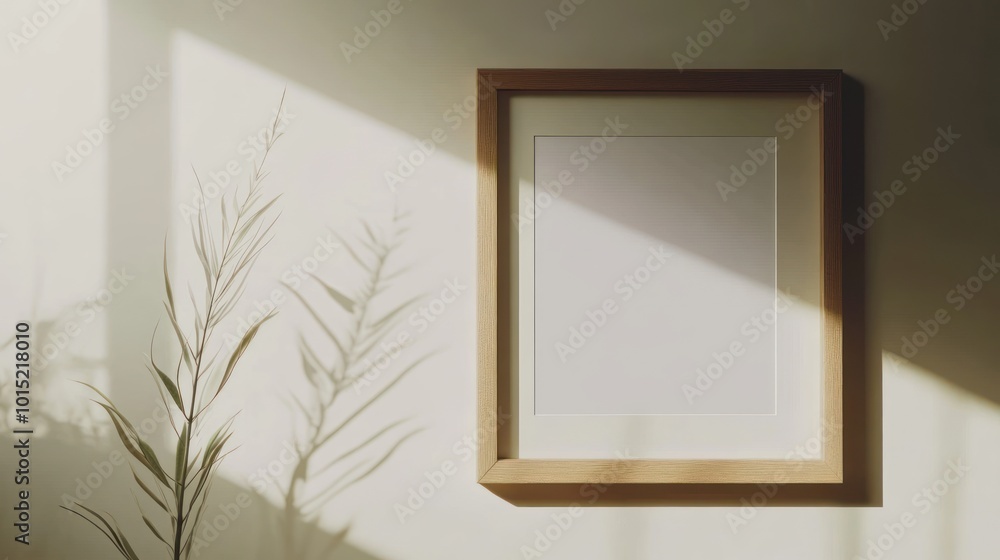 Minimalist Frame with Sunlight and Shadows Minimalist Frame with Sunlight and Shadows