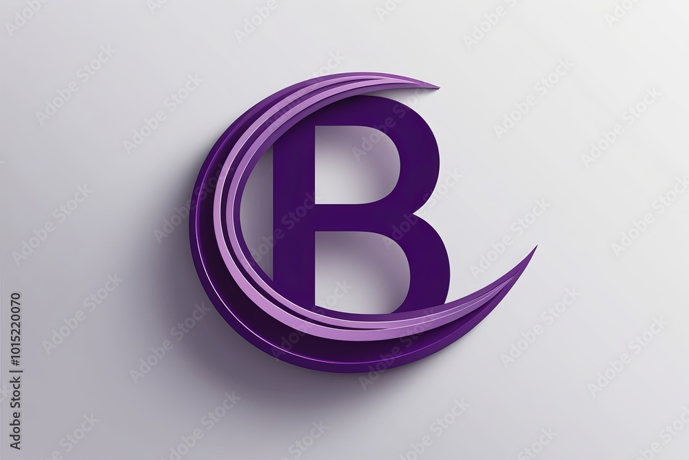 A stylized modern and creative letter B logo A stylized modern and creative letter B logo