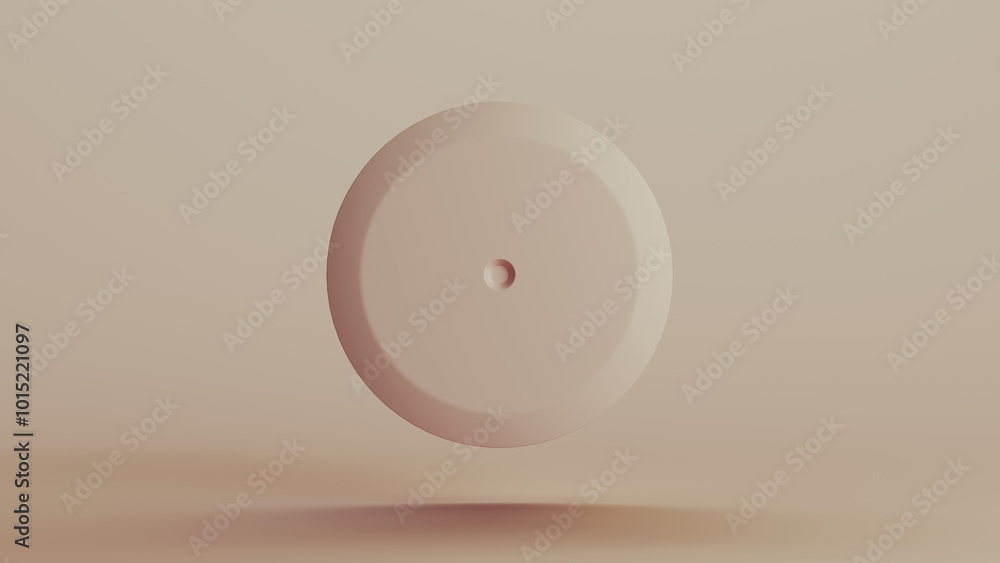 Beige bionic capsule shape disk technology design element neutral monochrome soft tones skin tones background 3d illustration render Beige bionic capsule shape disk technology design element neutral monochrome soft tones skin tones background 3d illustration render