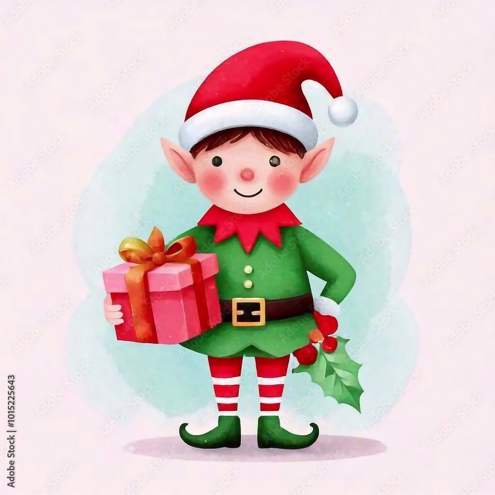 Christmas elf clipart, isolated illustration Christmas elf clipart, isolated illustration