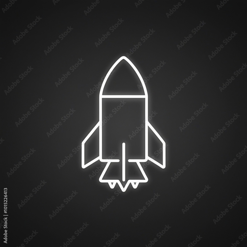 illustration of a rocket on a black background illustration of a rocket on a black background