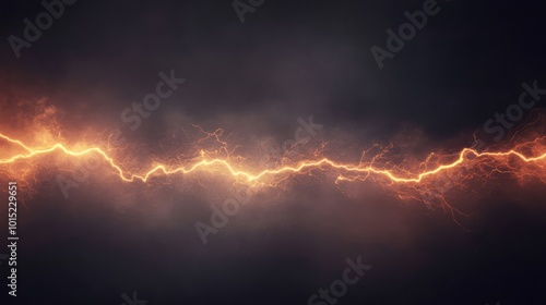 An intense electric bolt glows in bright yellow with white accents, showcasing dynamic branching sparks against a transparent backdrop, creating an electrifying effect