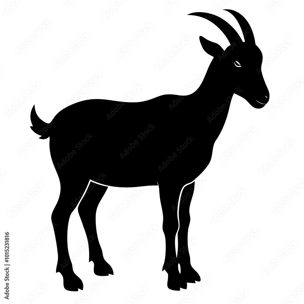 goat silhouette vector illustration goat silhouette vector illustration
