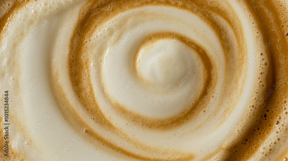 Fototapeta premium Captivating Spiral in Creamy Latte Art