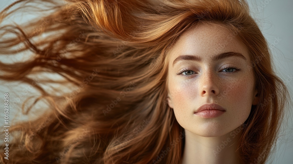 Portrait of a Woman with Long Red Hair Portrait of a Woman with Long Red Hair