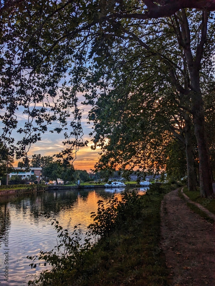 Parc de la Citadelle à Lille - Coucher de soleil Parc de la Citadelle à Lille - Coucher de soleil