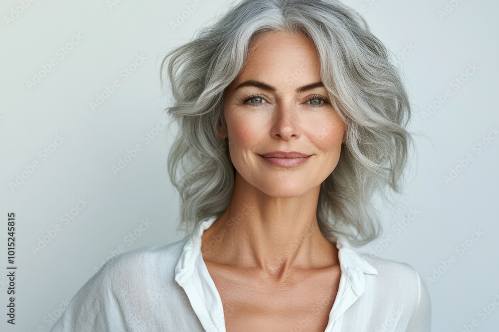 beautiful 50s mid aged mature woman isolated on white background. skin care beauty, skincare cosmetics concept beautiful 50s mid aged mature woman isolated on white background. skin care beauty, skincare cosmetics concept