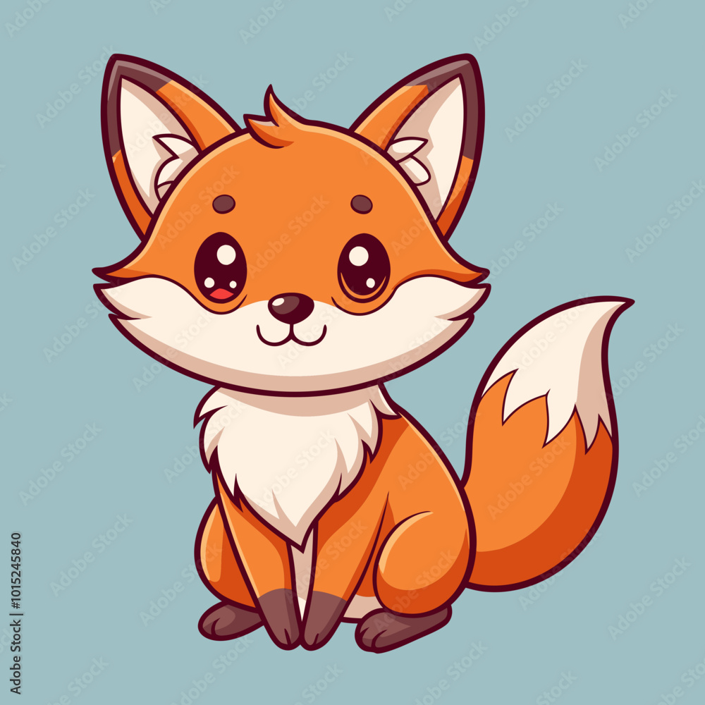 Obraz premium red fox cartoon