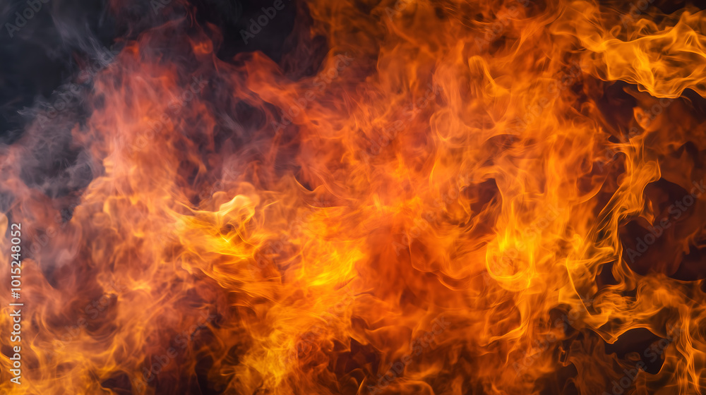 Vibrant, High-Resolution Fire Flames on Black Vibrant, High-Resolution Fire Flames on Black