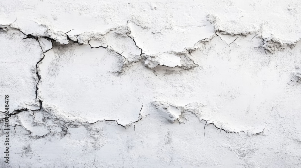 White textured wall with cracks. White textured wall with cracks.