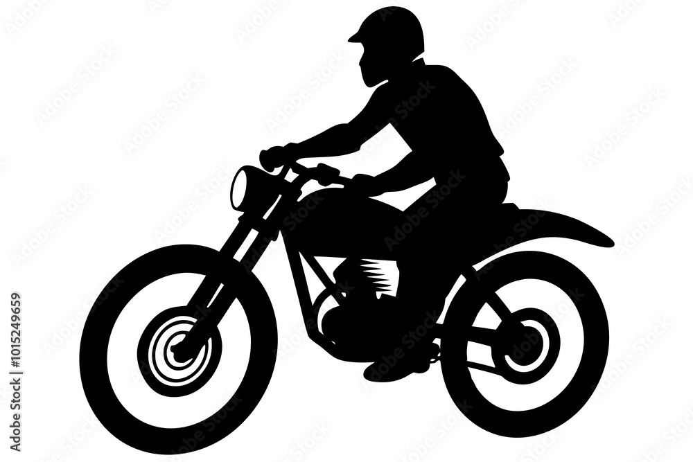 Fototapeta premium silhouette of a biker
