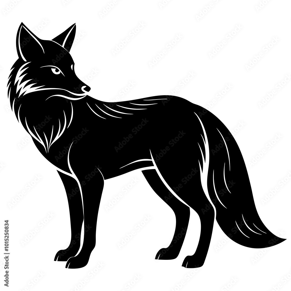 Fox silhouette vector art Fox silhouette vector art