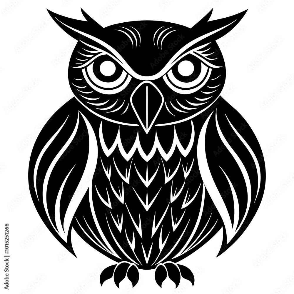 owl on white background owl on white background