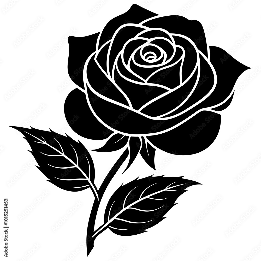 black rose vector illustration black rose vector illustration