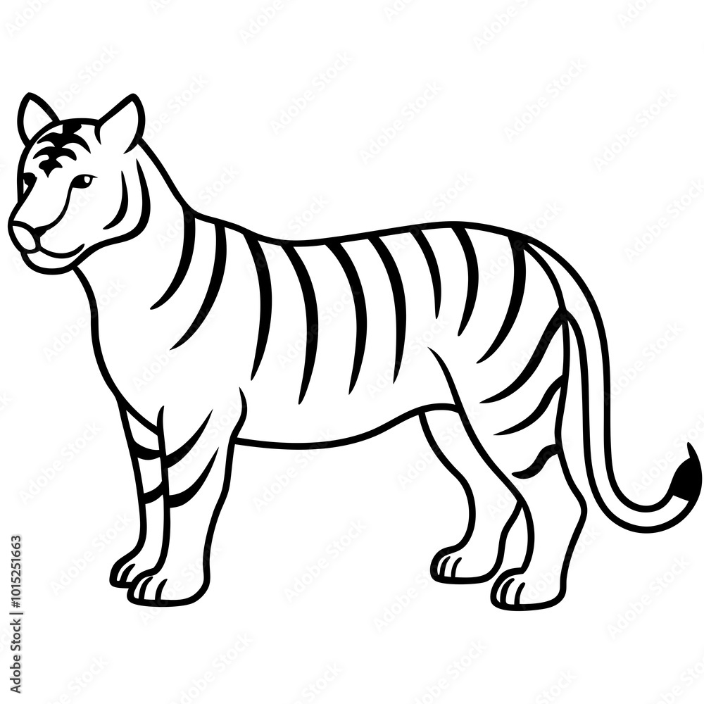 tiger vector line art tiger vector line art