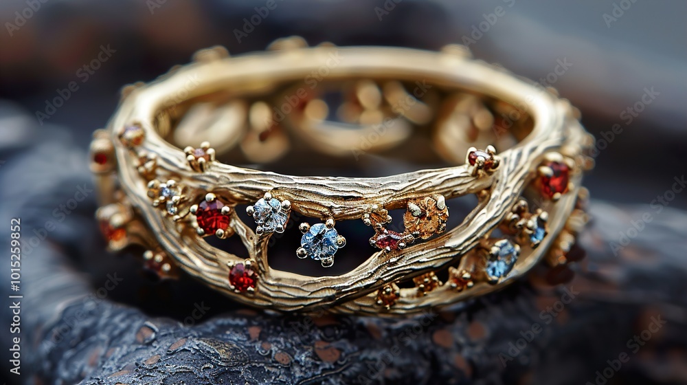 Gold Branch Ring with Gemstones: A Statement Piece of Jewelry Gold Branch Ring with Gemstones: A Statement Piece of Jewelry