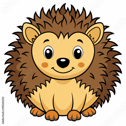 cartoon, animal, hedgehog, vector, illustration, lion, mammal, character, funny, fun, isolated, wild, drawing, cat, cute, art, nature, wildlife, zoo, baby, toy, pet, brown, smile, comic