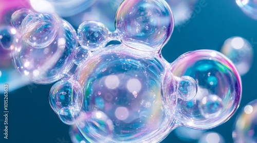 Enchanting Bubble Formations in Vibrant Colors