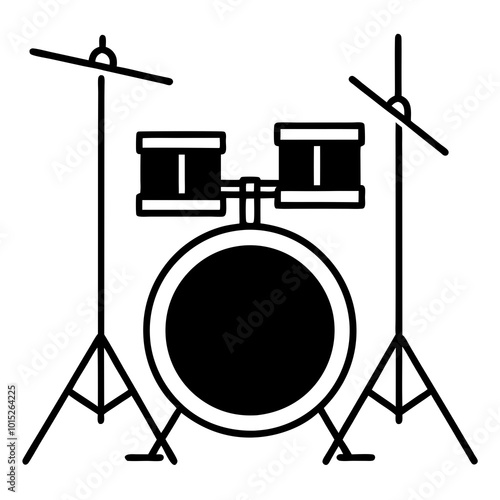 Studio Music Equipment on White Background 