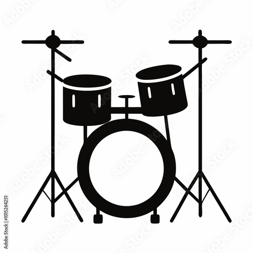 Studio Music Equipment on White Background 