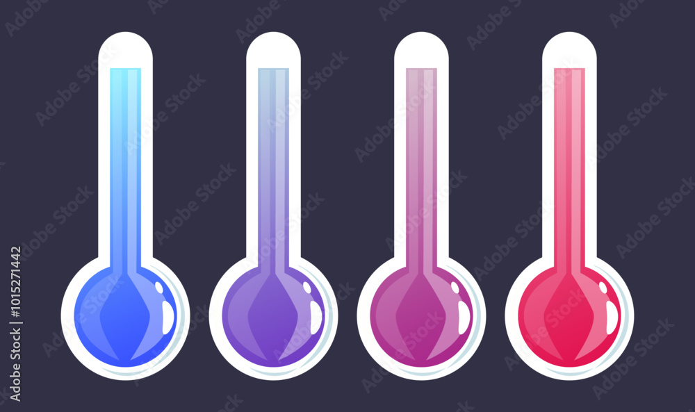 Thermometer celsius fahrenheit cold hot temperature scale concept. Vector flat graphic design illustration Thermometer celsius fahrenheit cold hot temperature scale concept. Vector flat graphic design illustration