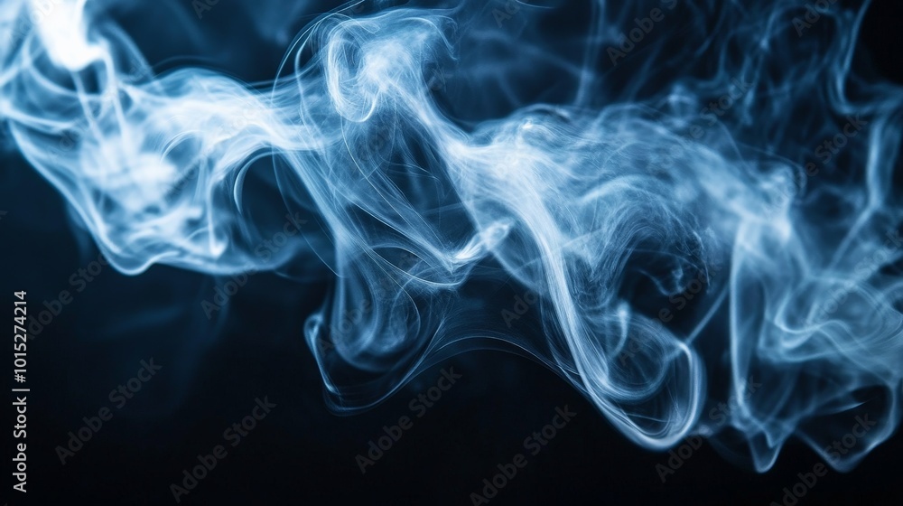 Fototapeta premium Ethereal Smoke Dance: A Captivating Display of Swirling Wisps