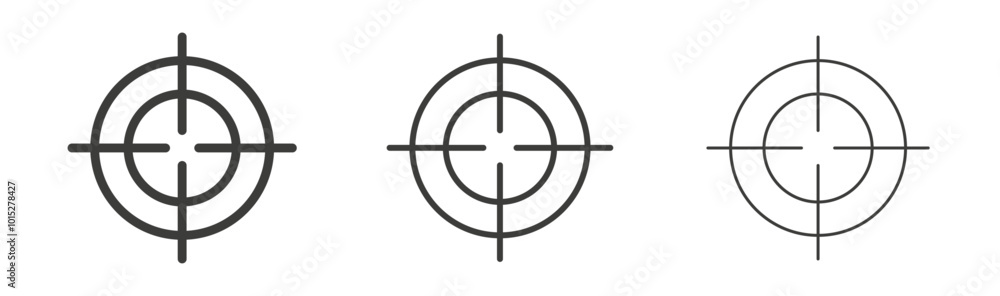 Aim liner icon vector set. Aim liner icon vector set.