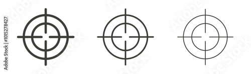 Aim liner icon vector set.