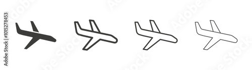 Arrival liner icon vector set.