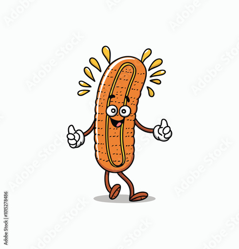 Churros cartoon style vector illustration