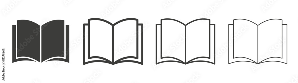 Book liner icon vector set. Book liner icon vector set.