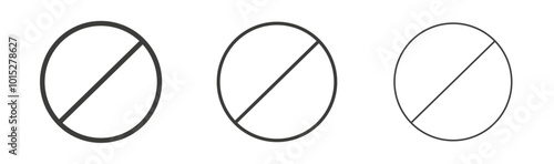 Blocked liner icon vector set.
