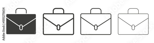 Briefcase liner icon vector set.