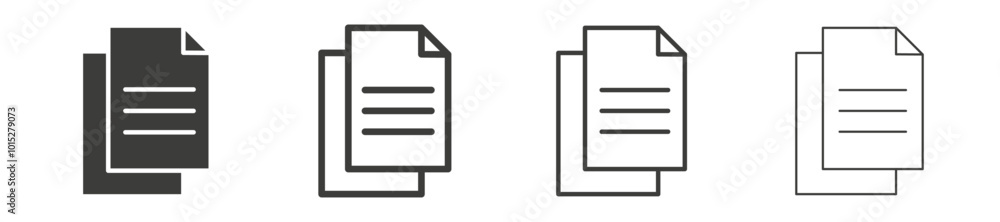 Copy liner icon vector set. Copy liner icon vector set.