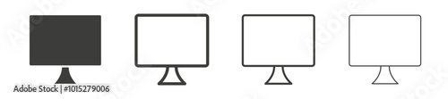 Computer screen liner icon vector set.