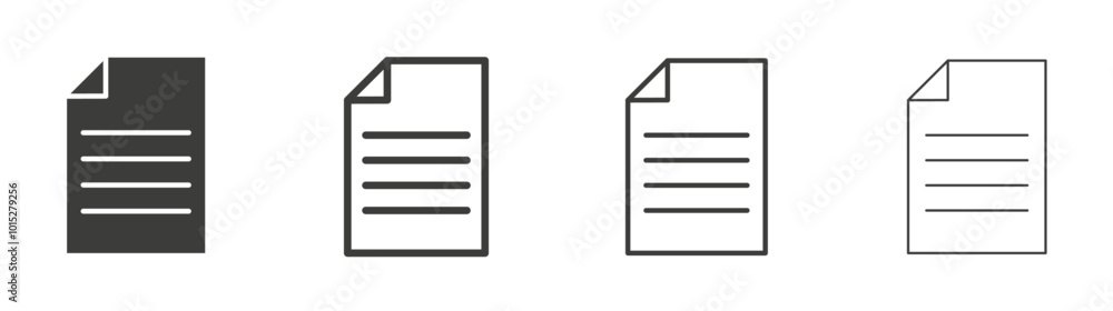 Document liner icon vector set. Document liner icon vector set.