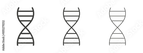 DNA liner icon vector set.