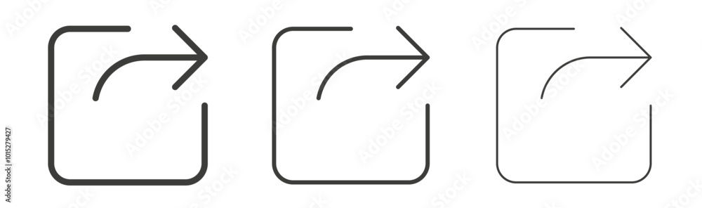 Export liner icon vector set. Export liner icon vector set.